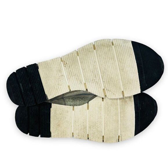 Paul Green Echt Leder Metallic Silver Low Top Casual Sneakers Women's 5 - Picture 8 of 12